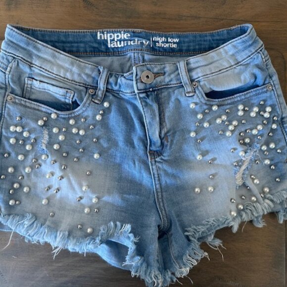 hippie laundry Pants - Hippie Laundry Pearl Denim Shorts  8455